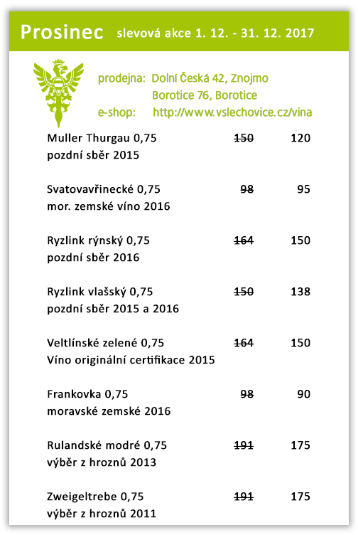 Prosincové slevy - 1. 12. - 31.12. 2017