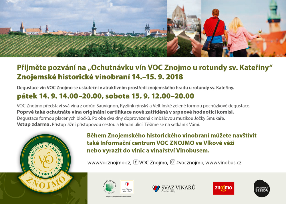 Znojemské vinobraní - ochutnávka vín VOC Znojmo